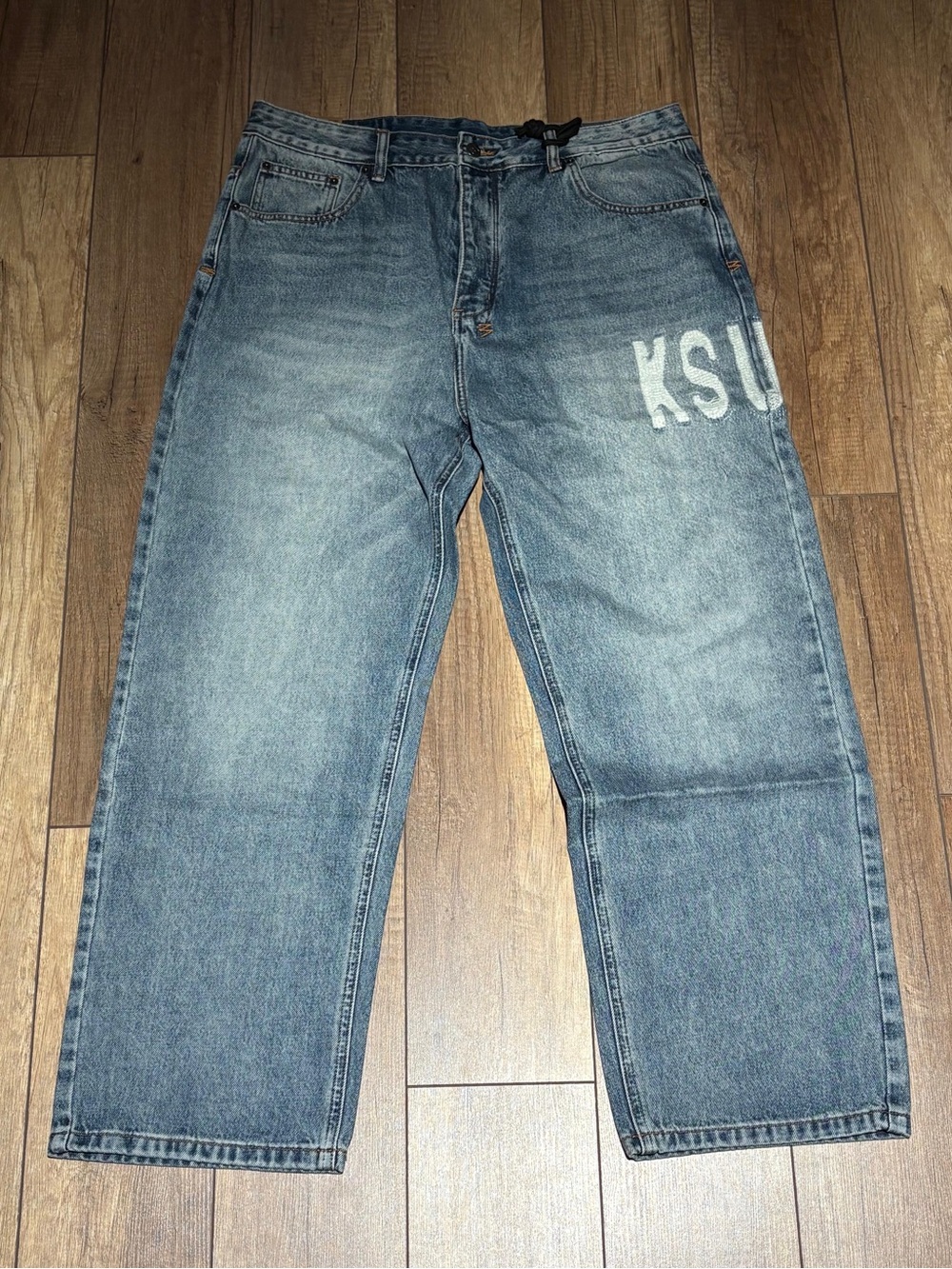 Ksubi Van Winkle Light Blue Straight Leg Jeans Mens Waist Size W38 Brand New